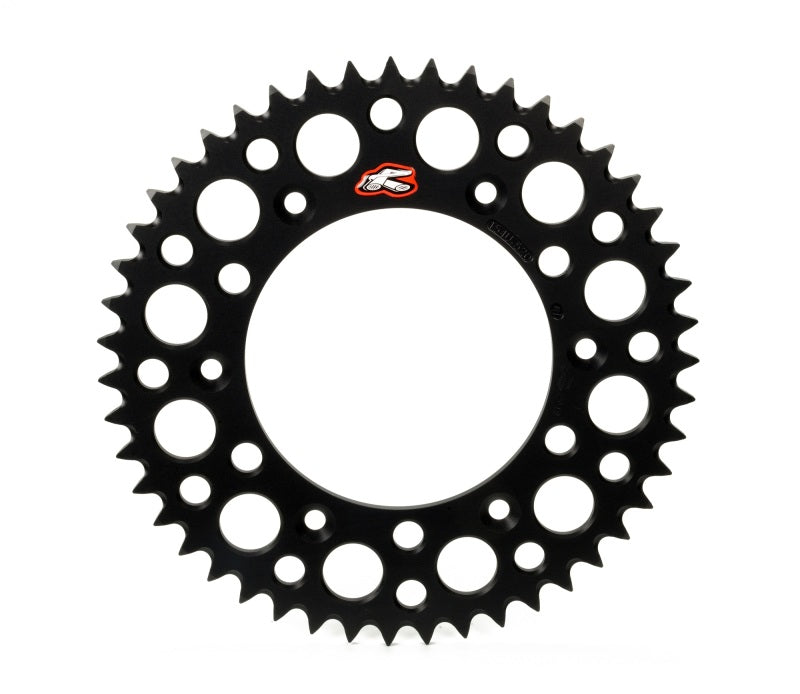 Renthal 89-90/96-97 Kawasaki KX 100 Rear Grooved Sprocket - Black 420-52P Teeth