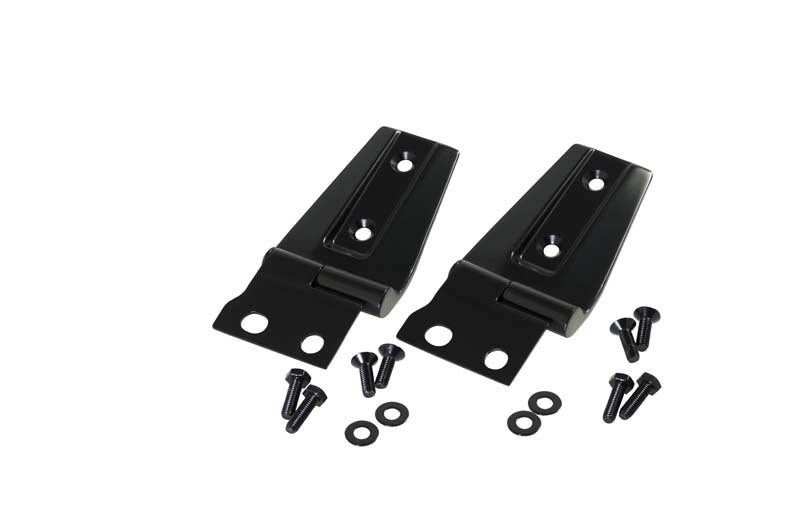 Kentrol 07-18 Jeep Wrangler JK Hood Hinge Pair - Powdercoat Black