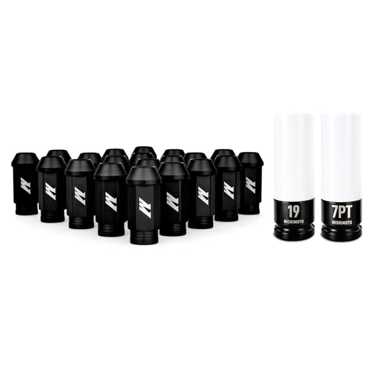 Mishimoto Aluminum Locking Lug Nuts M12x1.25 20pc Set Black