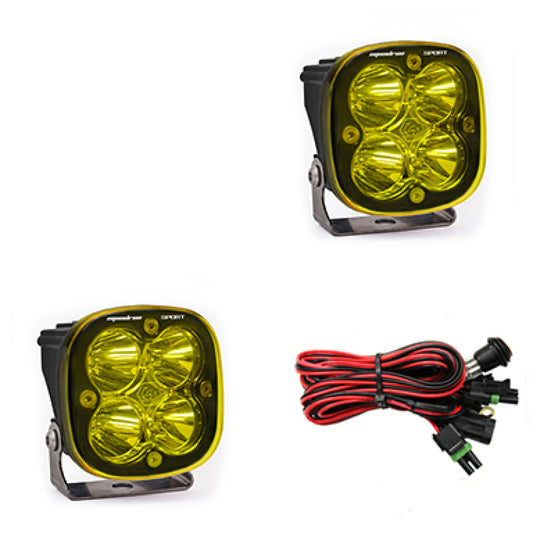 Baja Designs Squadron Sport Spot LED Light Pods - Amber