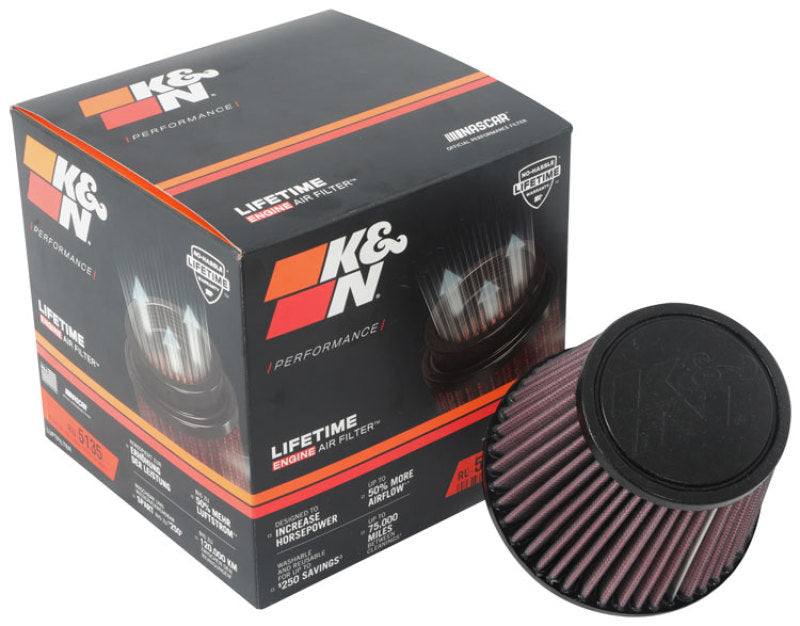 K&N Universal Clamp-On Air Filter 2-3/4in FLG / 5-1/16in B / 3-1/2in T / 4-3/8in H