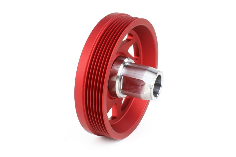 Perrin 2022 BRZ/86 / 19-22 Subaru WRX Lightweight Crank Pulley (FA/FB Eng w/Small Hub) - Red