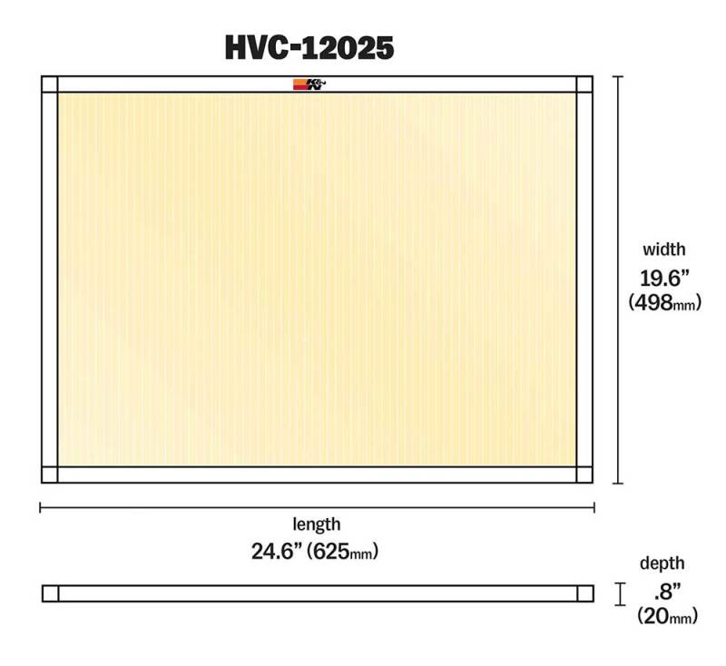 K&N HVAC Filter - 20 x 25 x 1