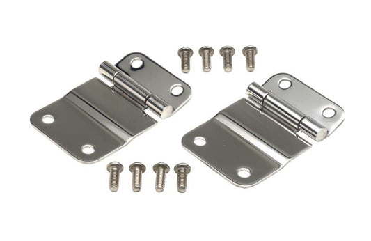 Kentrol 76-86 Jeep CJ7 Tailgate Hinge Pair - Polished Silver