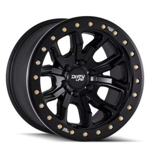 Dirty Life 9303 DT-1 17x9 / 5x127 BP / -12mm Offset / 78.1mm Hub Matte Black Wheel - Beadlock