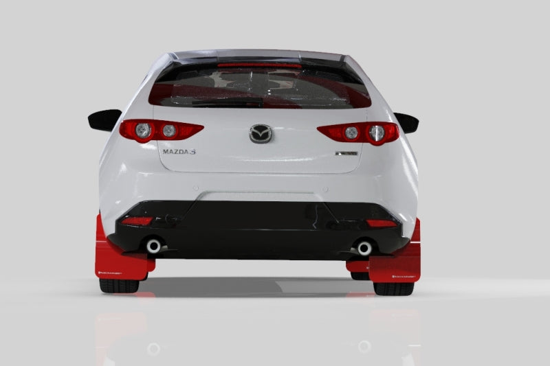 Rally Armor 19-22 Mazda3 GT Sport Hatch Black UR Mud Flap w/ White Logo