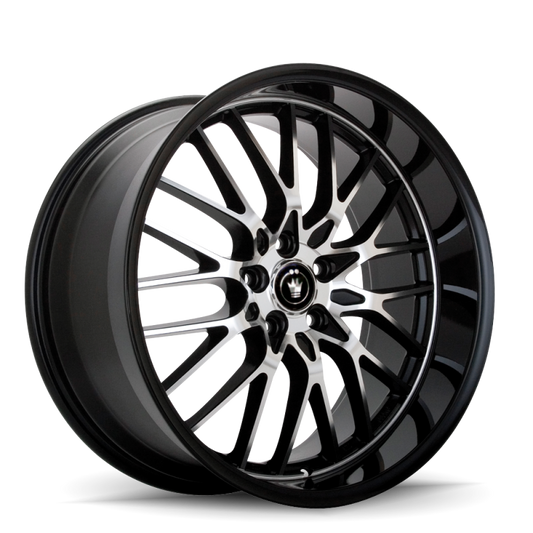 Konig Lace 17x7 10x100/114.3 ET40 Black/Machine Spoke