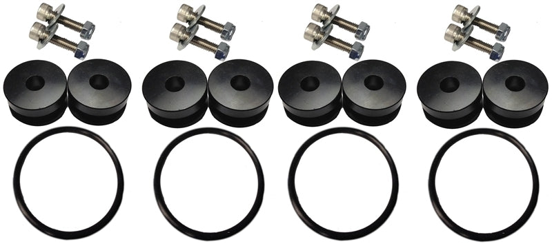 Torque Solution Billet Bumper Quick Release Kit Combo (Black): Universal