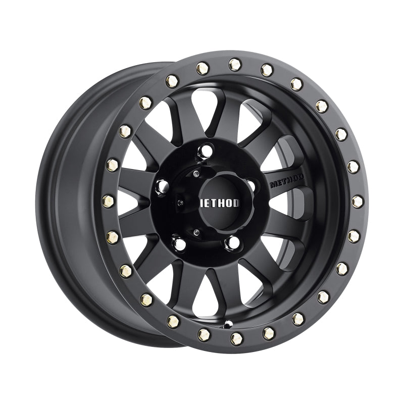 Method MR304 Double Standard 15x8 -24mm Offset 5x4.5 83mm CB Matte Black Wheel