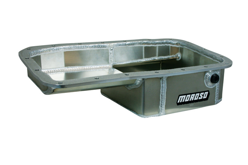 Moroso Acura/Honda 1.6L B16A3 Kicked Out Drag Race Baffled 5qt 5-5/8in Aluminum Oil Pan