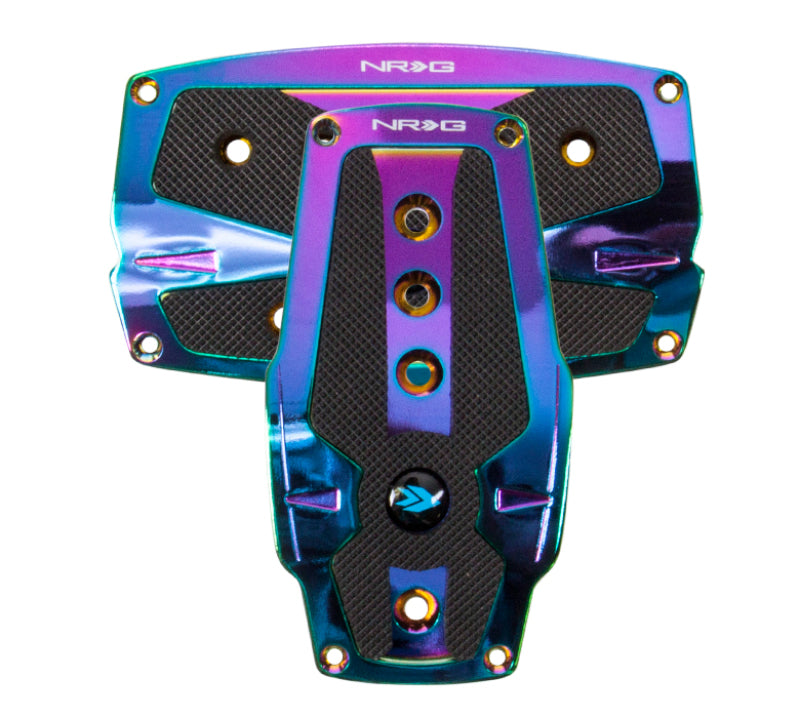 NRG Aluminum Sport Pedal A/T - Neochrome w/Black Rubber Inserts