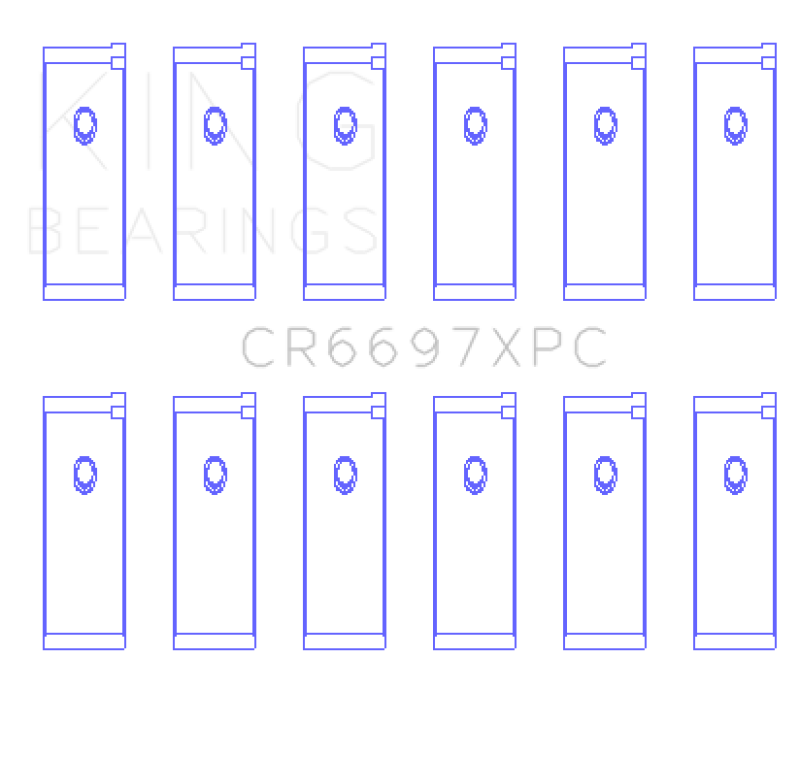 King Nissan RB25/RB26 (Size STDX) 24V - Coated Performance Rod Bearing Set