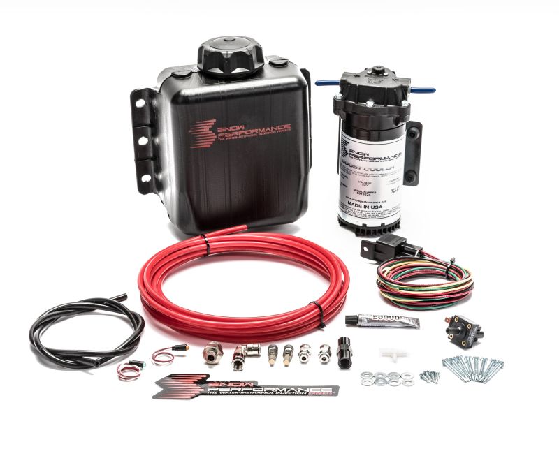 Snow Performance Stg 1 Boost Cooler TD Water Injection Kit (Incl. Red Hi-Temp Tubing/Quick Fittings)