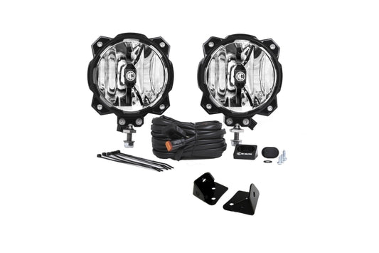 KC HiLiTES 07-18 Jeep JK 6in Pro6 Gravity LED Pillar Mount 2-Light Sys (SAE/ECE - 20W Driving Beam)