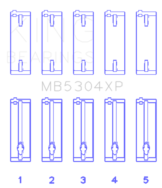 King Mazda B6/B6-T/ZM/B3/B5 (Size STD) Main Bearing Set