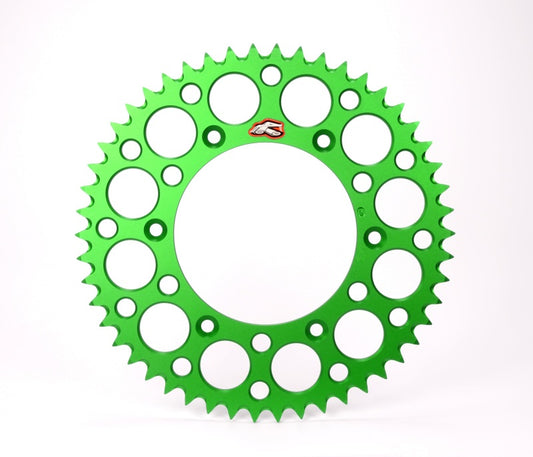 Renthal 2018/ 21-22 Kawasaki KLX450R Rear Grooved Sprocket - Green 520-52P Teeth