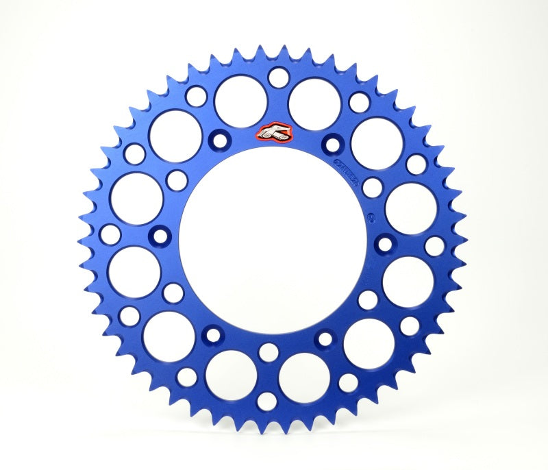 Renthal 99-20 Yam YZ125/G-250F/400-450/ 88-89 Hon XR250R Rear Grooved Sprocket- Blu 520-48P Teeth