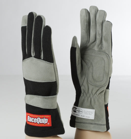 RaceQuip Black 1-Layer SFI-1 Glove - Large