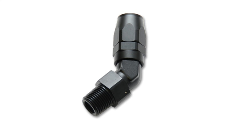 Vibrant -10AN Male NPT 45Degree Hose End Fitting - 1/2 NPT