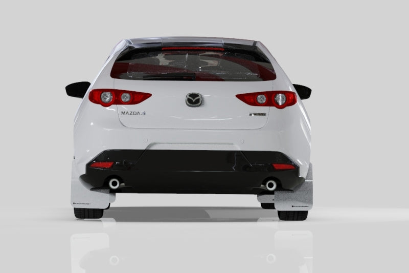 Rally Armor 19-22 Mazda3 GT Sport Hatch Black UR Mud Flap w/ White Logo